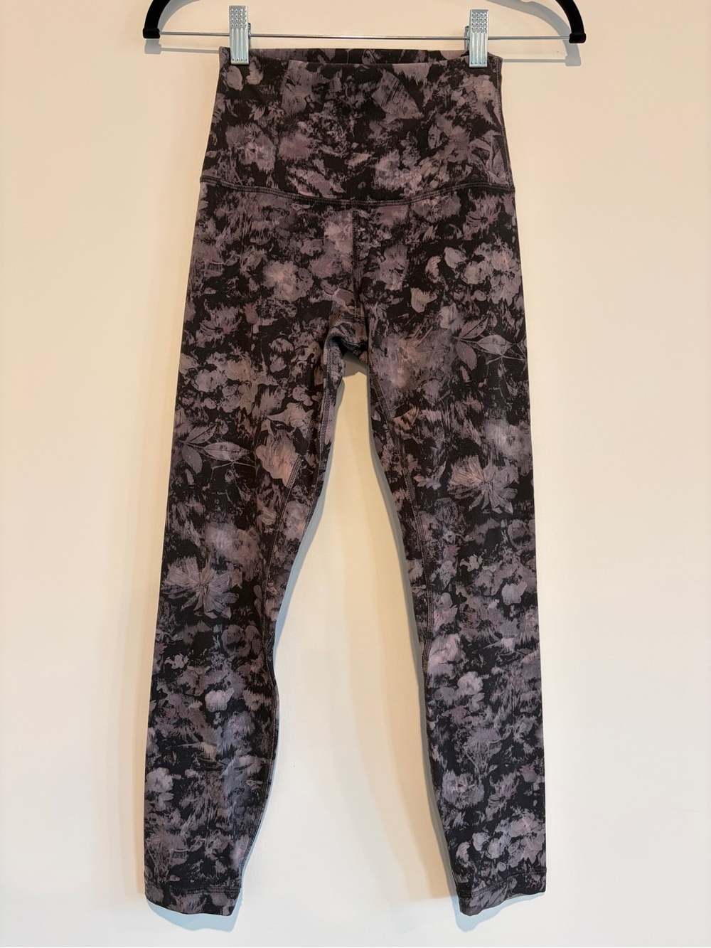 lululemon Align Pant II 25" Floral Illusion Ice Grey Multi Size 4